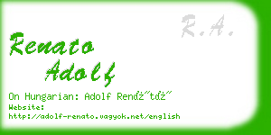 renato adolf business card